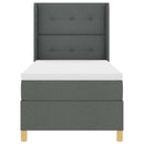 vidaXL Boxrugós ágy matracmal Szürke 100 x 200 cm szövet