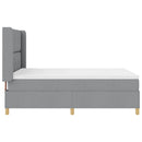 vidaXL Boxrugós ágy matracmal Világosszürke 140 x 190 cm szövet
