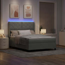 vidaXL LED Box Rugós Ágy Mattresszel Világosszürke 140 x 200 cm