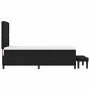 vidaXL Boxrugós ágy matracmal fejtámlával Fekete 100 x 200 cm szövet