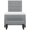 vidaXL Boxrugós ágy matracmal Világosszürke 100 x 200 cm szövet