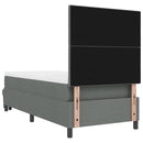 vidaXL Boxrugós ágy matracmal Sötétszürke 100 x 200 cm szövet