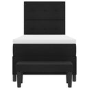 vidaXL Boxrugós ágy matracmal fejtámlával Fekete 100 x 200 cm szövet