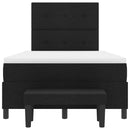 vidaXL Boxrugós ágy matracmal fejtámlával Fekete 120 x 190 cm szövet