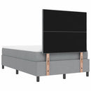 vidaXL Boxrugós ágy matracmal Világosszürke 120 x 200 cm szövet