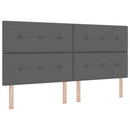 vidaXL Boxrugós ágy matracmal Sötétszürke 200 x 200 cm szövet