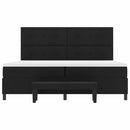 vidaXL Boxrugós ágy matracmal fejtámlával Fekete 200 x 200 cm szövet