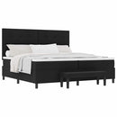 vidaXL Boxrugós ágy matracmal fejtámlával Fekete 200 x 200 cm szövet