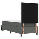 vidaXL Boxrugós ágy matracmal Sötétszürke 80 x 200 cm szövet