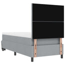 vidaXL Boxrugós ágy matracmal Világosszürke 100 x 200 cm szövet