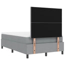 vidaXL Boxrugós ágy matracmal Világosszürke 120 x 200 cm szövet