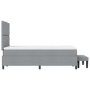 vidaXL Boxrugós ágy matracmal Világosszürke 120 x 200 cm szövet