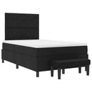 vidaXL Boxrugós ágy matracmal fejtámlával Fekete 120 x 200 cm szövet