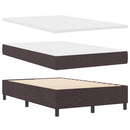 vidaXL Boxrugós ágy matracmal sötétbarna 120 x 200 cm szövet