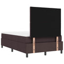 vidaXL Boxrugós ágy matracmal sötétbarna 120 x 200 cm szövet