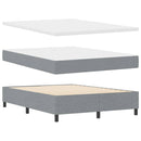 vidaXL Boxrugós ágy matracmal Világosszürke 140 x 190 cm szövet