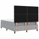 vidaXL Boxrugós ágy matracmal Világosszürke 140 x 190 cm szövet