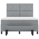 vidaXL Boxrugós ágy matracmal Világosszürke 140 x 190 cm szövet