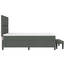 vidaXL Boxrugós ágy matracmal Sötétszürke 140 x 190 cm szövet