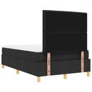 vidaXL Boxrugós ágy matracmal fejtámlával Fekete 120 x 200 cm szövet