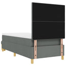 vidaXL Boxrugós ágy matracmal Sötétszürke 100 x 200 cm szövet