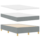 vidaXL Boxrugós ágy matracmal Világosszürke 120 x 200 cm szövet