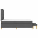 vidaXL Boxrugós ágy matracmal Sötétszürke 120 x 200 cm szövet