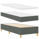 vidaXL Boxrugós ágy matracmal Sötétszürke 80 x 200 cm szövet