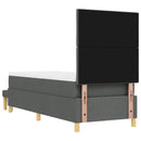 vidaXL Boxrugós ágy matracmal Sötétszürke 80 x 200 cm szövet