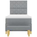 vidaXL Boxrugós ágy matracmal Világosszürke 100 x 200 cm szövet