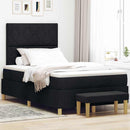 vidaXL Boxrugós ágy matracmal fejtámlával Fekete 120 x 200 cm szövet