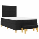 vidaXL Boxrugós ágy matracmal fejtámlával Fekete 120 x 200 cm szövet