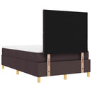 vidaXL Boxrugós ágy matracmal sötétbarna 120 x 200 cm szövet