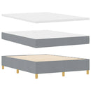 vidaXL Boxrugós ágy matracmal Világosszürke 140 x 190 cm szövet