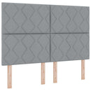 vidaXL Boxrugós ágy matracmal Világosszürke 140 x 190 cm szövet