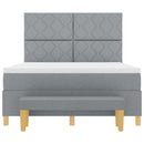 vidaXL Boxrugós ágy matracmal Világosszürke 140 x 190 cm szövet