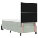 vidaXL Boxrugós ágy matracmal Világosszürke 80 x 200 cm Bársony