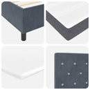 vidaXL Boxrugós ágy matracmal Sötétszürke 80 x 200 cm Bársony