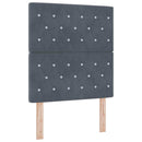 vidaXL Boxrugós ágy matracmal Sötétszürke 80 x 200 cm Bársony