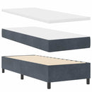 vidaXL Boxrugós ágy matracmal Sötétszürke 80 x 200 cm Bársony