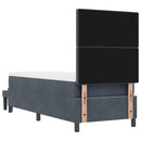 vidaXL Boxrugós ágy matracmal Sötétszürke 80 x 200 cm Bársony