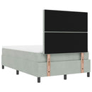 vidaXL Boxrugós ágy matracmal Világosszürke 120 x 200 cm Bársony