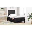 vidaXL Boxrugós ágy matracmal fejtámlával Fekete 120 x 200 cm Bársony