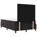 vidaXL Boxrugós ágy matracmal fejtámlával Fekete 120 x 200 cm Bársony