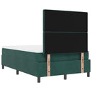 vidaXL Boxrugós ágy matracmal Sötétzöld 120 x 200 cm Bársony