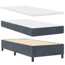 vidaXL Boxrugós ágy matracmal Sötétszürke 80 x 200 cm Bársony