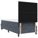vidaXL Boxrugós ágy matracmal Sötétszürke 80 x 200 cm Bársony