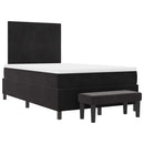 vidaXL Boxrugós ágy matracmal fejtámlával Fekete 120 x 200 cm Bársony