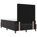 vidaXL Boxrugós ágy matracmal fejtámlával Fekete 120 x 200 cm Bársony