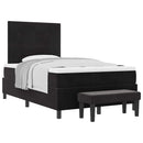 vidaXL Boxrugós ágy matracmal fejtámlával Fekete 120 x 200 cm Bársony